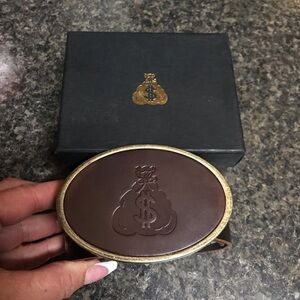 KISS Gene Simmons Money Bag Leather Belt Buckle